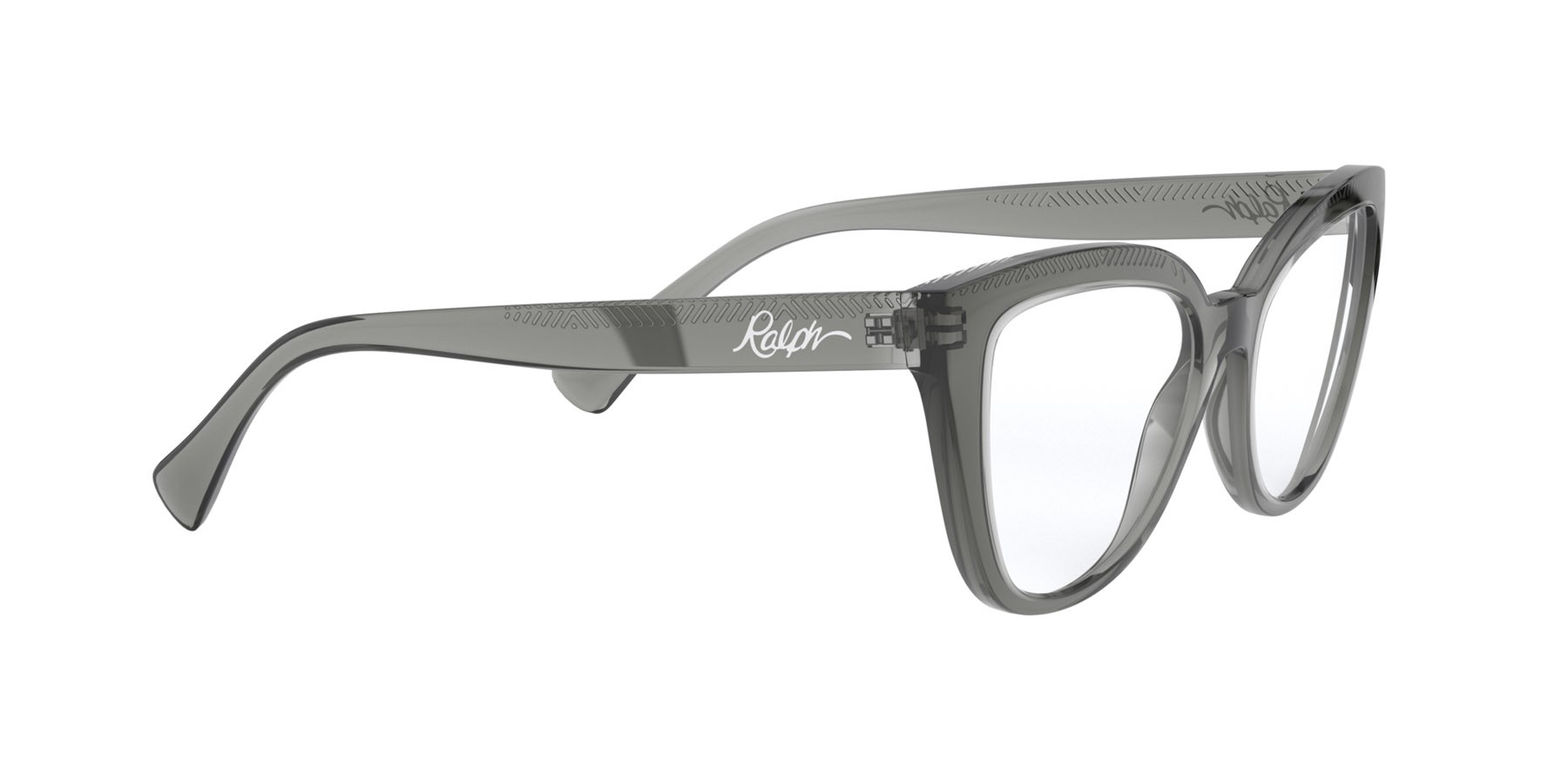 Brillen Ralph RA 7112 (5799) farbe grigio trasparente lucido form cat-eye gläser lente demo