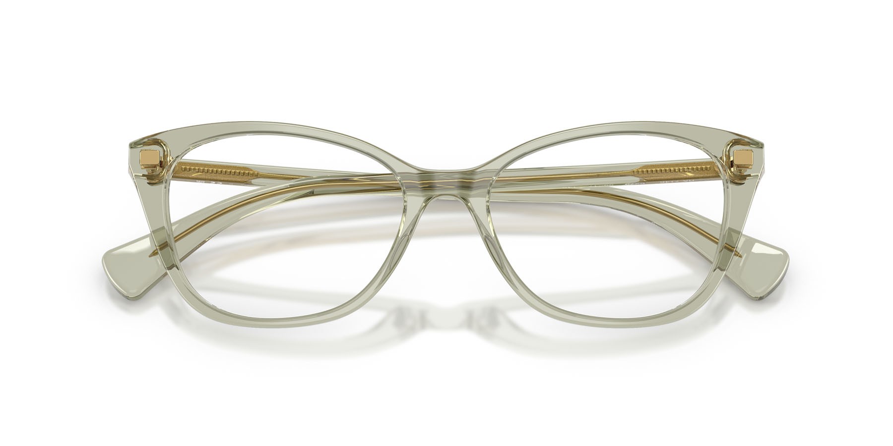 Eyeglasses Ralph RA 7146 (6279) color verde trasparente shape square lenses lente demo