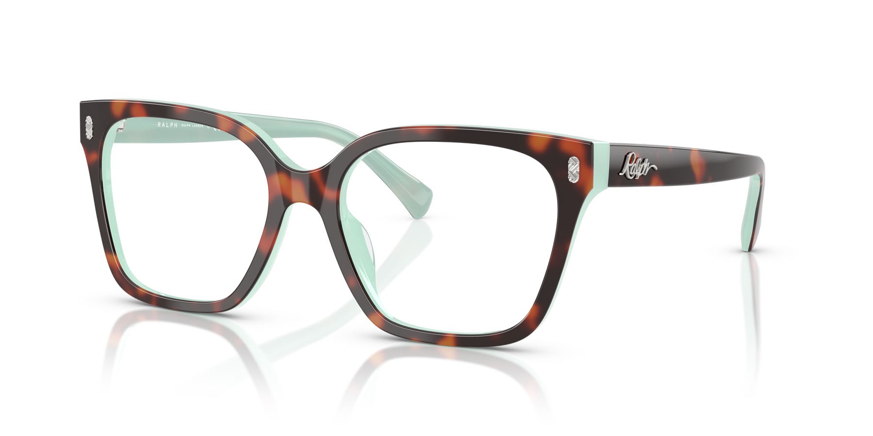Occhiali da vista Ralph RA 7158U (601) colore tartarugato scuro/verde forma quadrato lenti lente demo