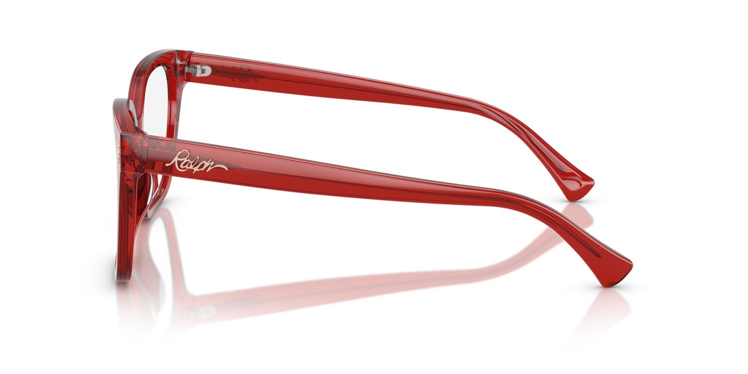 Occhiali da vista Ralph RA 7158U (6210) colore borgogna brillante trasparente forma quadrato lenti lente demo