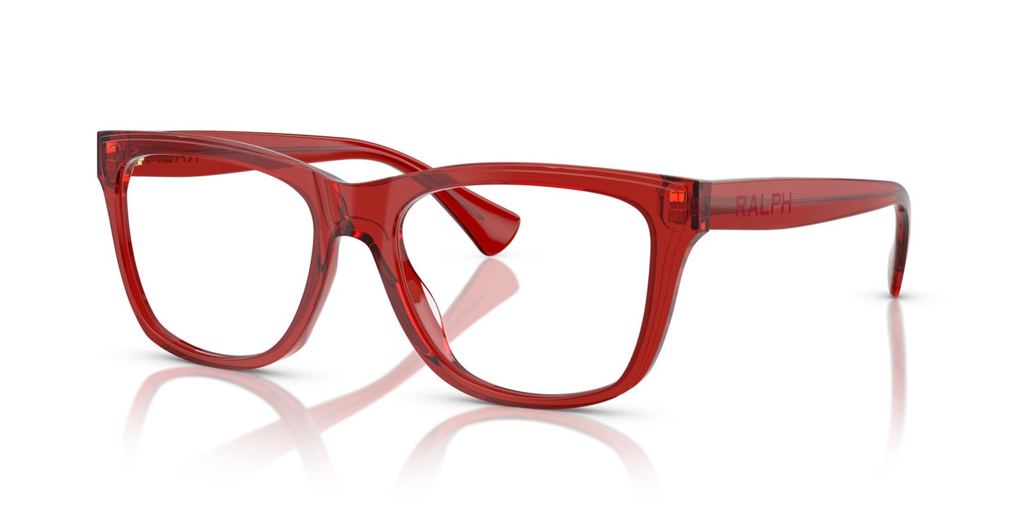 Eyeglasses Ralph RA 7170U (6210) color borgogna brillante trasparente shape rectangle lenses lente demo
