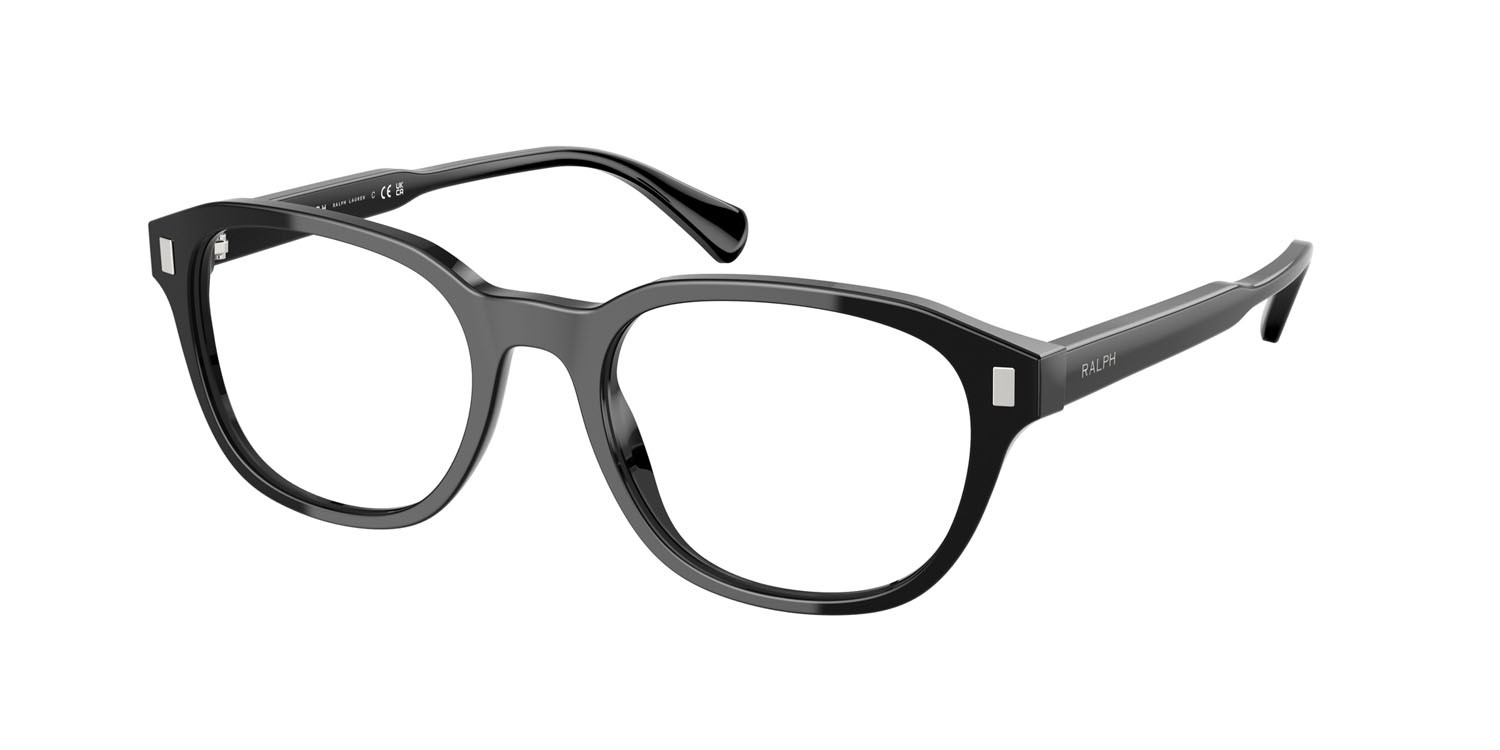 Eyeglasses Ralph RA 7172U (5001) color nero lucido shape irregular lenses lente demo