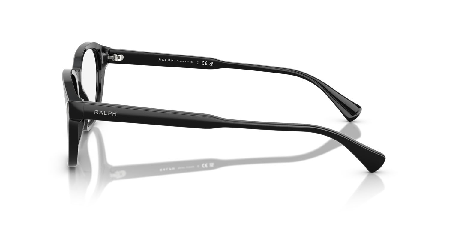 Eyeglasses Ralph RA 7172U (5001) color nero lucido shape irregular lenses lente demo