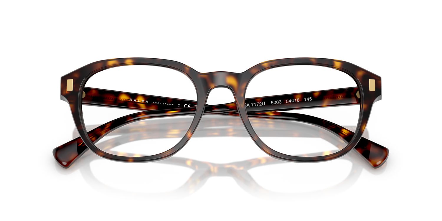 Occhiali da vista Ralph RA 7172U (5003) colore havana scuro lucido forma irregolare lenti lente demo