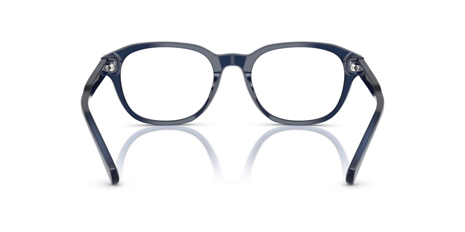 Occhiali da vista Ralph RA 7172U (6059) colore blu opalescente lucido forma irregolare lenti lente demo