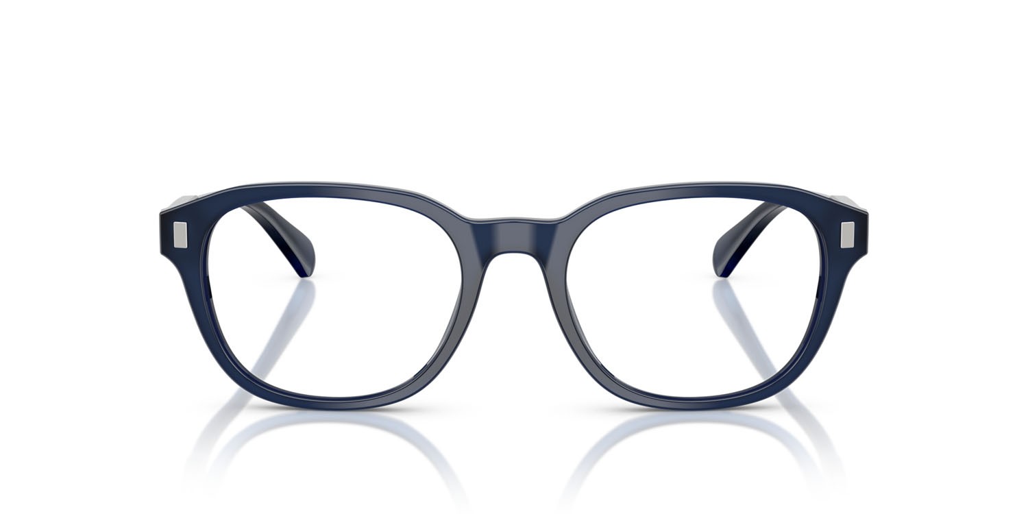 Occhiali da vista Ralph RA 7172U (6059) colore blu opalescente lucido forma irregolare lenti lente demo