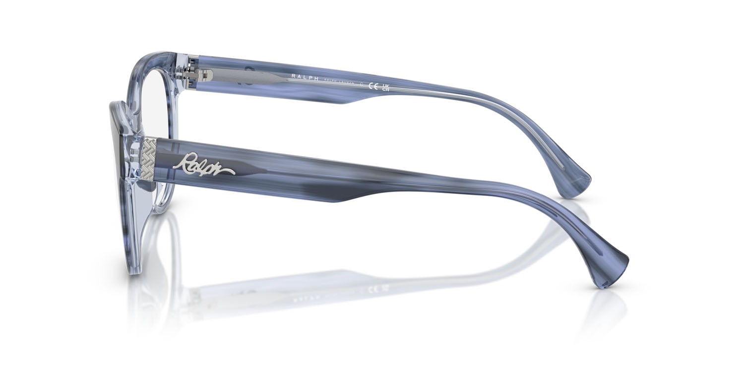 Occhiali da vista Ralph RA 7173U (6204) colore blu demi lucido perlaceo forma pantos lenti lente demo