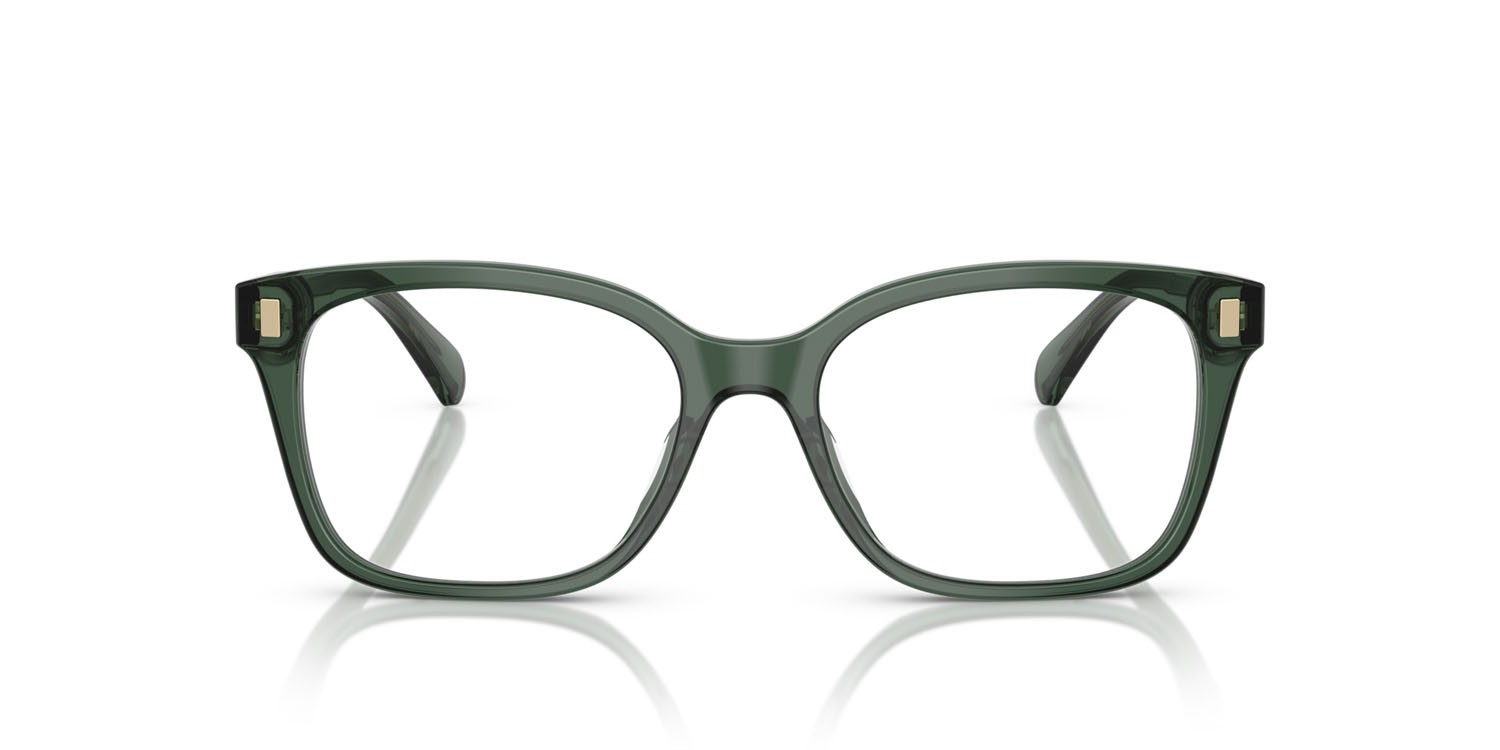 Occhiali da vista Ralph RA 7174U (6206) colore verde trasparente lucido forma rettangolare lenti lente demo