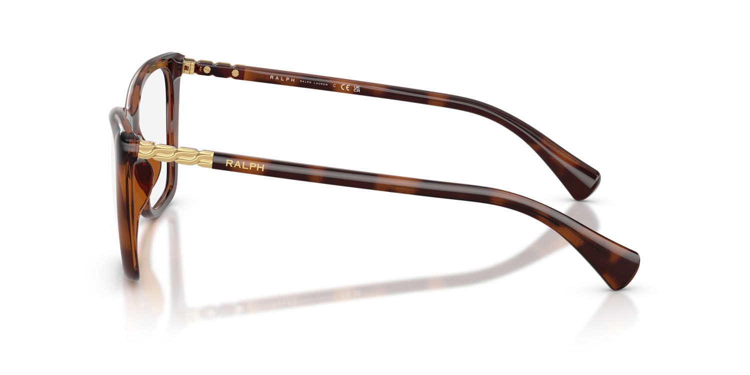 Occhiali da vista Ralph RA 7177U (6149) colore havana scuro lucido forma farfalla lenti lente demo