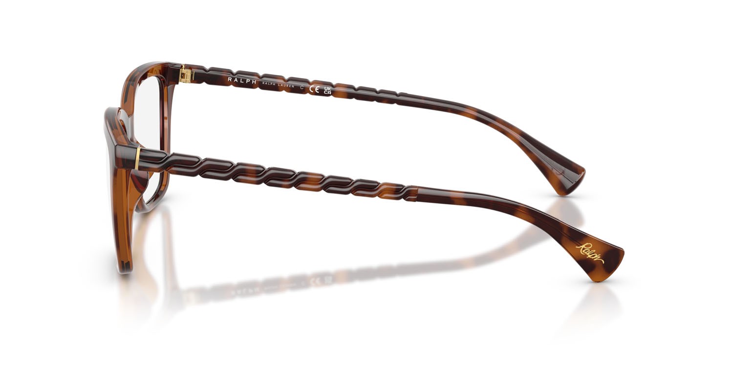 Eyeglasses Ralph RA 7178U (6149) color havana scuro lucido shape butterfly lenses lente demo