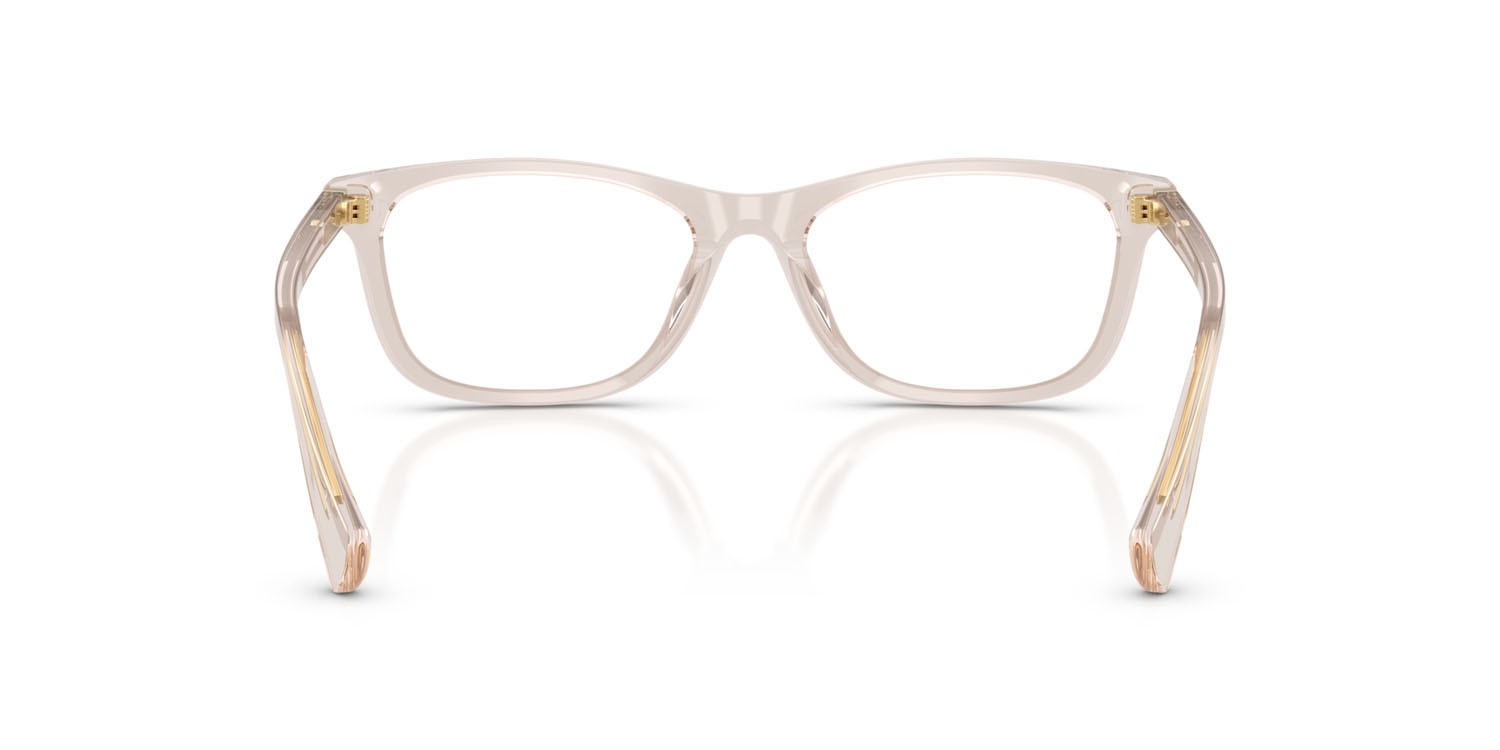Eyeglasses Ralph RA 7179U (6117) color beige lucido crystal shape rectangle lenses lente demo