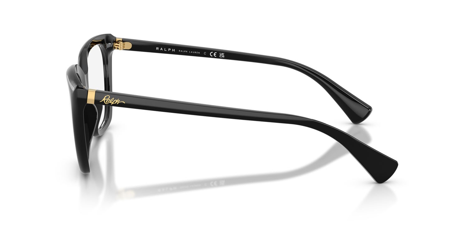 Occhiali da vista Ralph RA 7180U (5001) colore nero lucido forma farfalla lenti lente demo