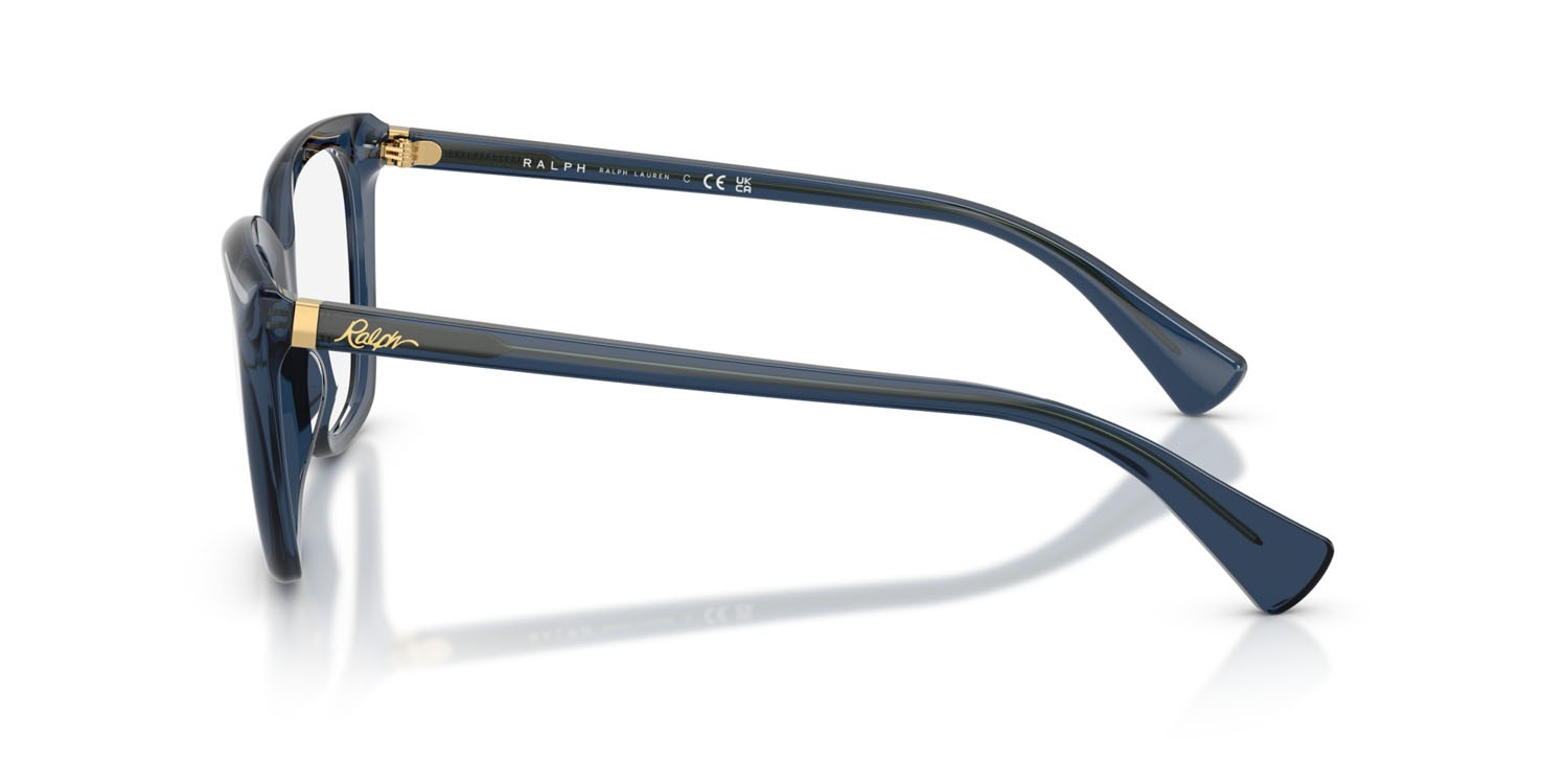 Occhiali da vista Ralph RA 7180U (6119) colore blu lucido crystal forma farfalla lenti lente demo