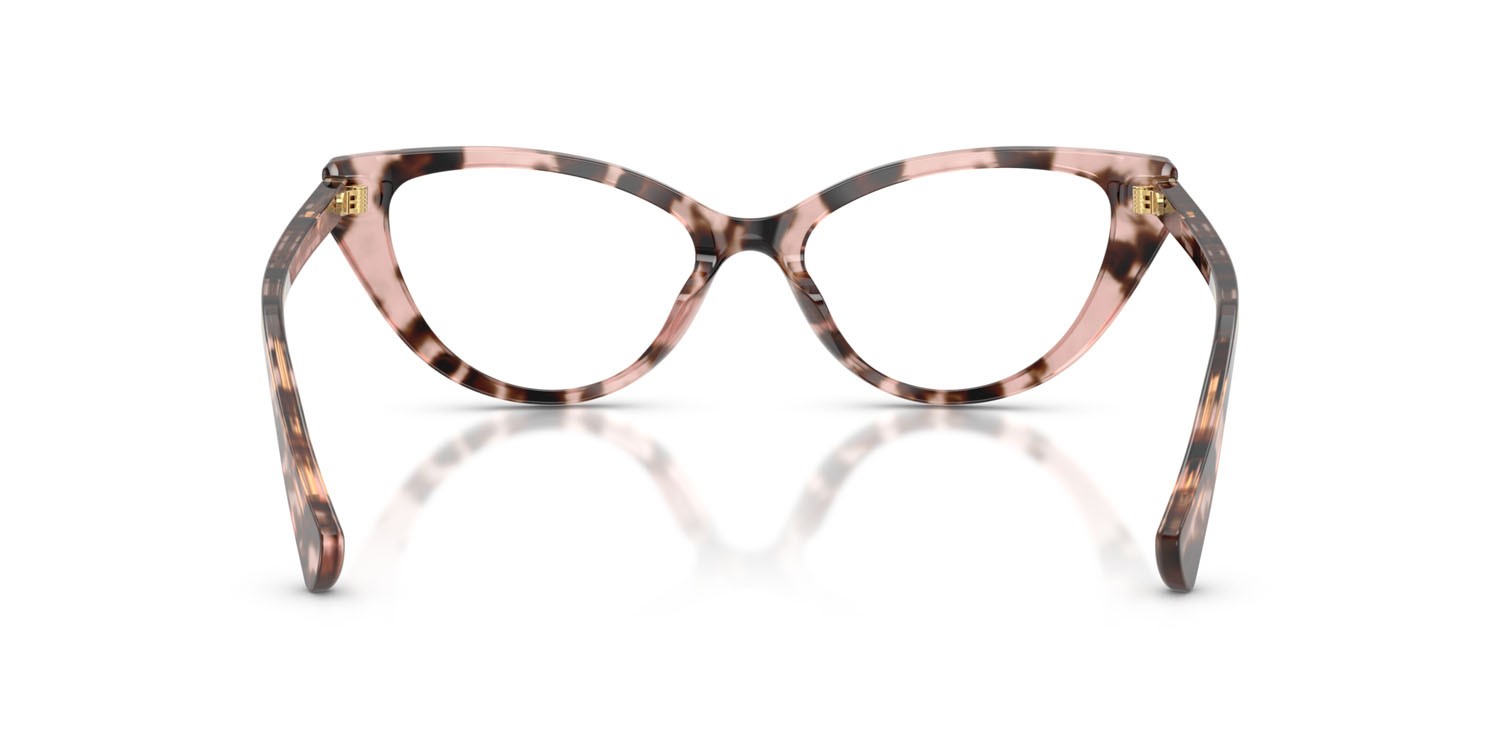 Eyeglasses Ralph RA 7181U (6058) color rosa lucido havana shape cat eye lenses lente demo