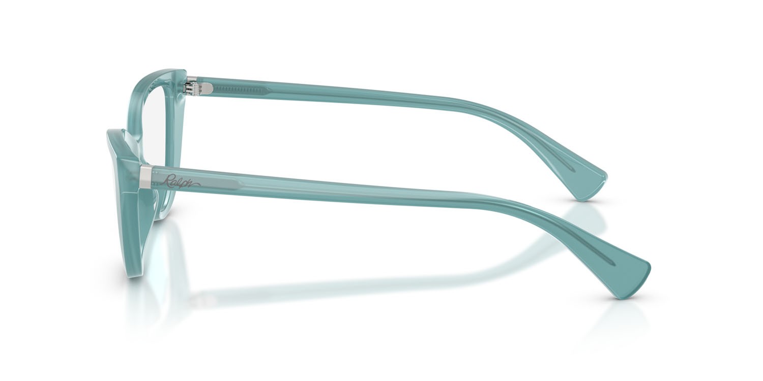 Eyeglasses Ralph RA 7181U (6240) color shiny milky blue shape cat eye lenses lente demo