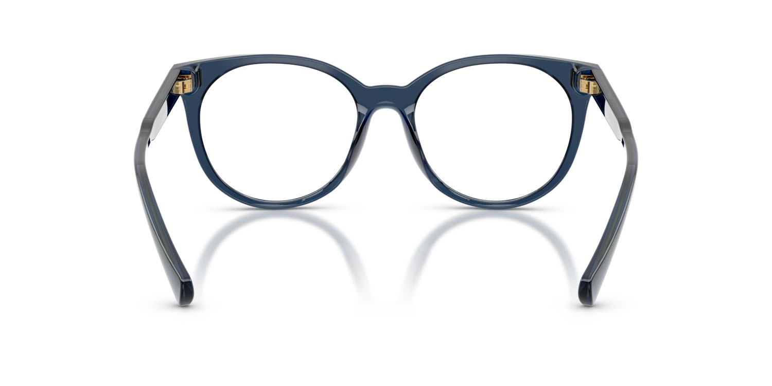 Eyeglasses Ralph RA 7182U (6119) color blu lucido crystal shape pantos lenses lente demo
