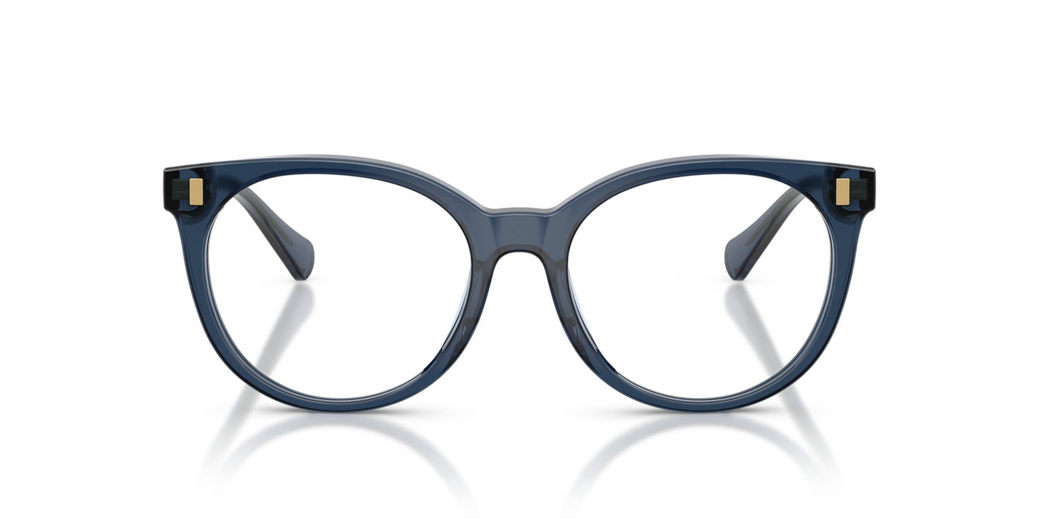 Eyeglasses Ralph RA 7182U (6119) color blu lucido crystal shape pantos lenses lente demo