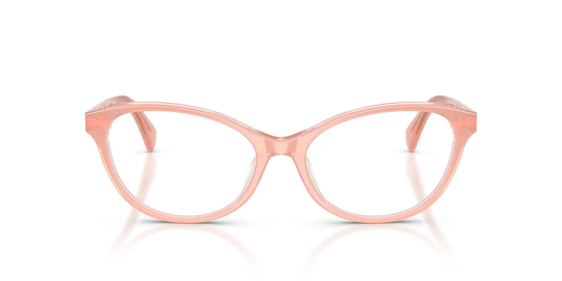 Occhiali da vista Ralph RA 7186U (6296) colore pesca trasparente forma ovale lenti lente demo