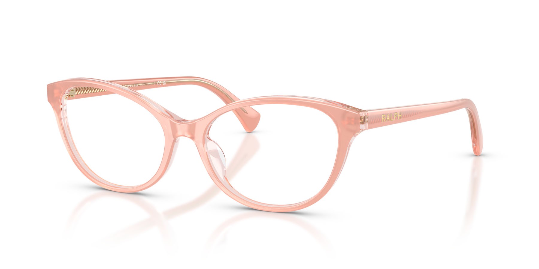 Occhiali da vista Ralph RA 7186U (6296) colore pesca trasparente forma ovale lenti lente demo