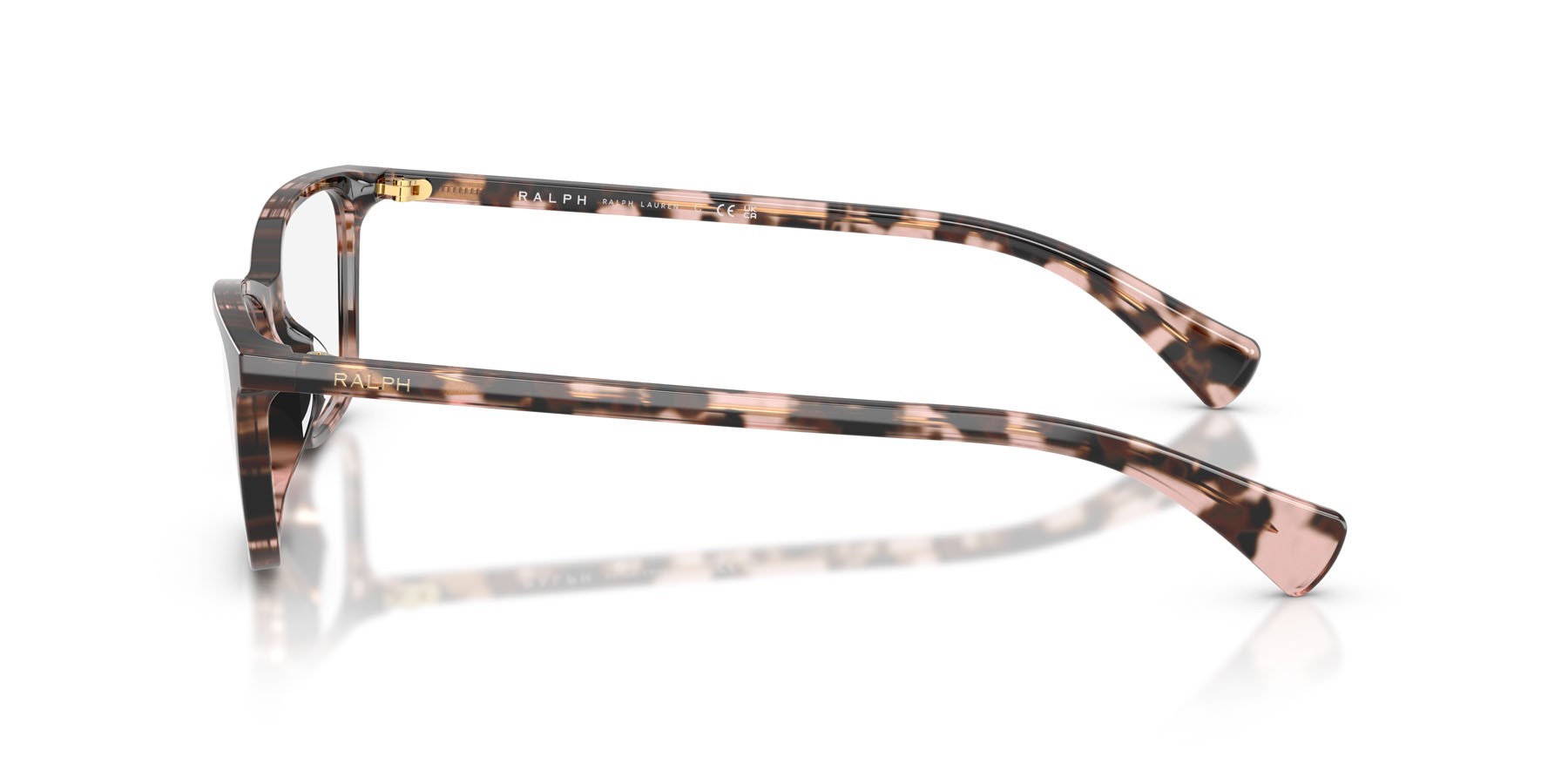 Occhiali da vista Ralph RA 7187U (6058) colore rosa lucido havana forma rettangolare lenti lente demo
