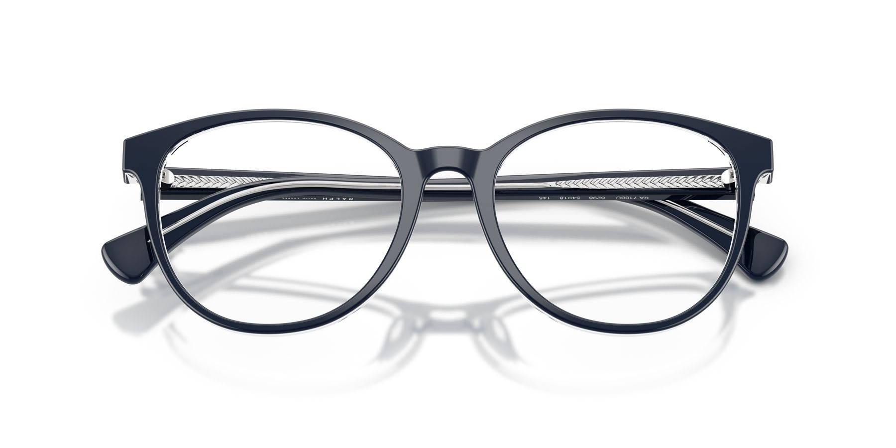 Occhiali da vista Ralph RA 7188U (6298) colore blu su trasparente forma rotondo lenti lente demo