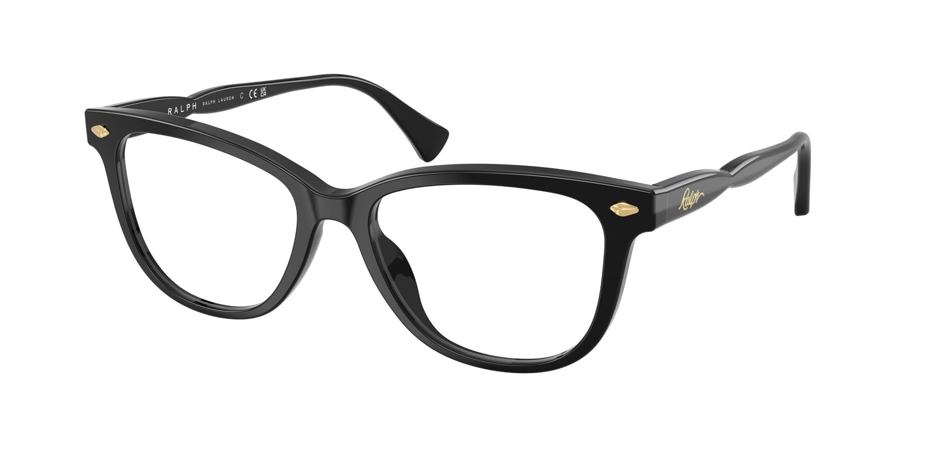 Eyeglasses Ralph RA 7189U (5001) color nero lucido shape pantos lenses lente demo