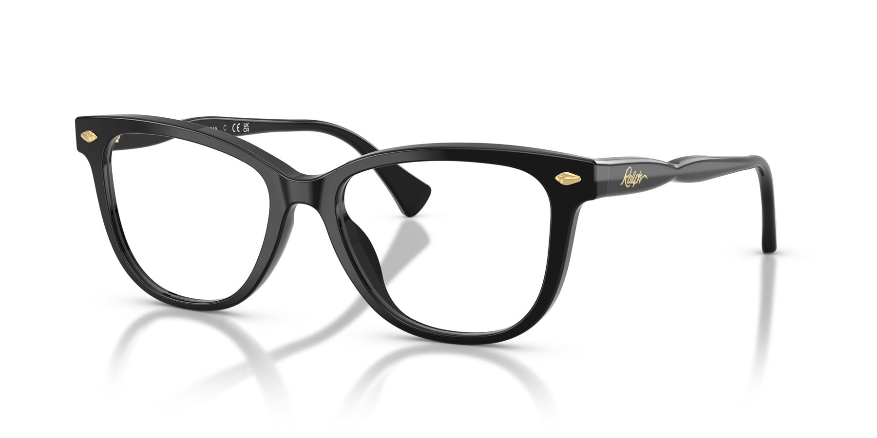 Eyeglasses Ralph RA 7189U (5001) color nero lucido shape pantos lenses lente demo