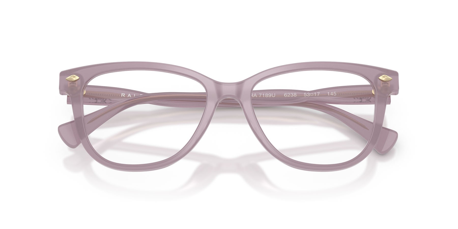 Occhiali da vista Ralph RA 7189U (6238) colore viola perlaceo forma pantos lenti lente demo