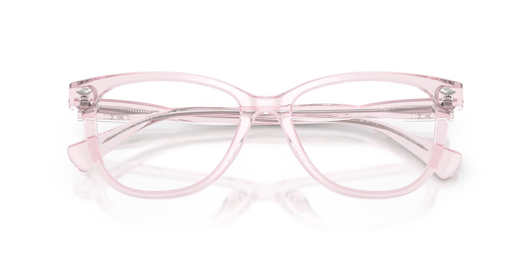 Eyeglasses Ralph RA 7189U (6290) color rosa trasparente shape pantos lenses lente demo