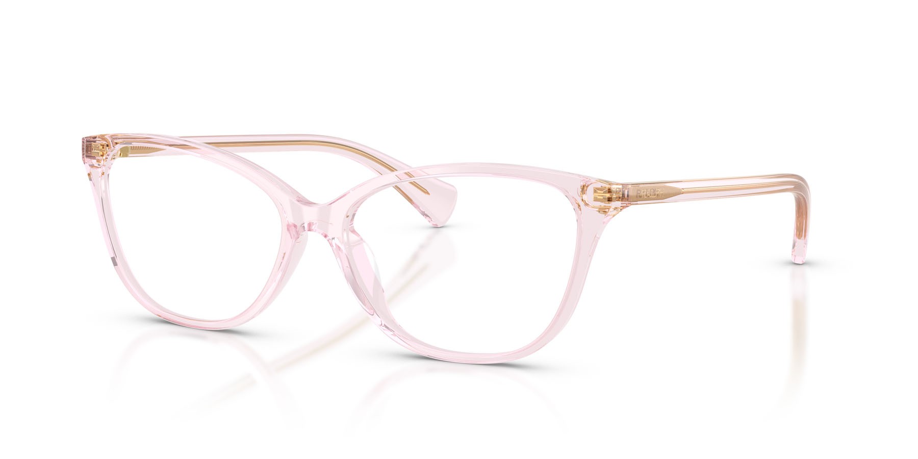Eyeglasses Ralph RA 7190U (6290) color rosa trasparente shape butterfly lenses lente demo