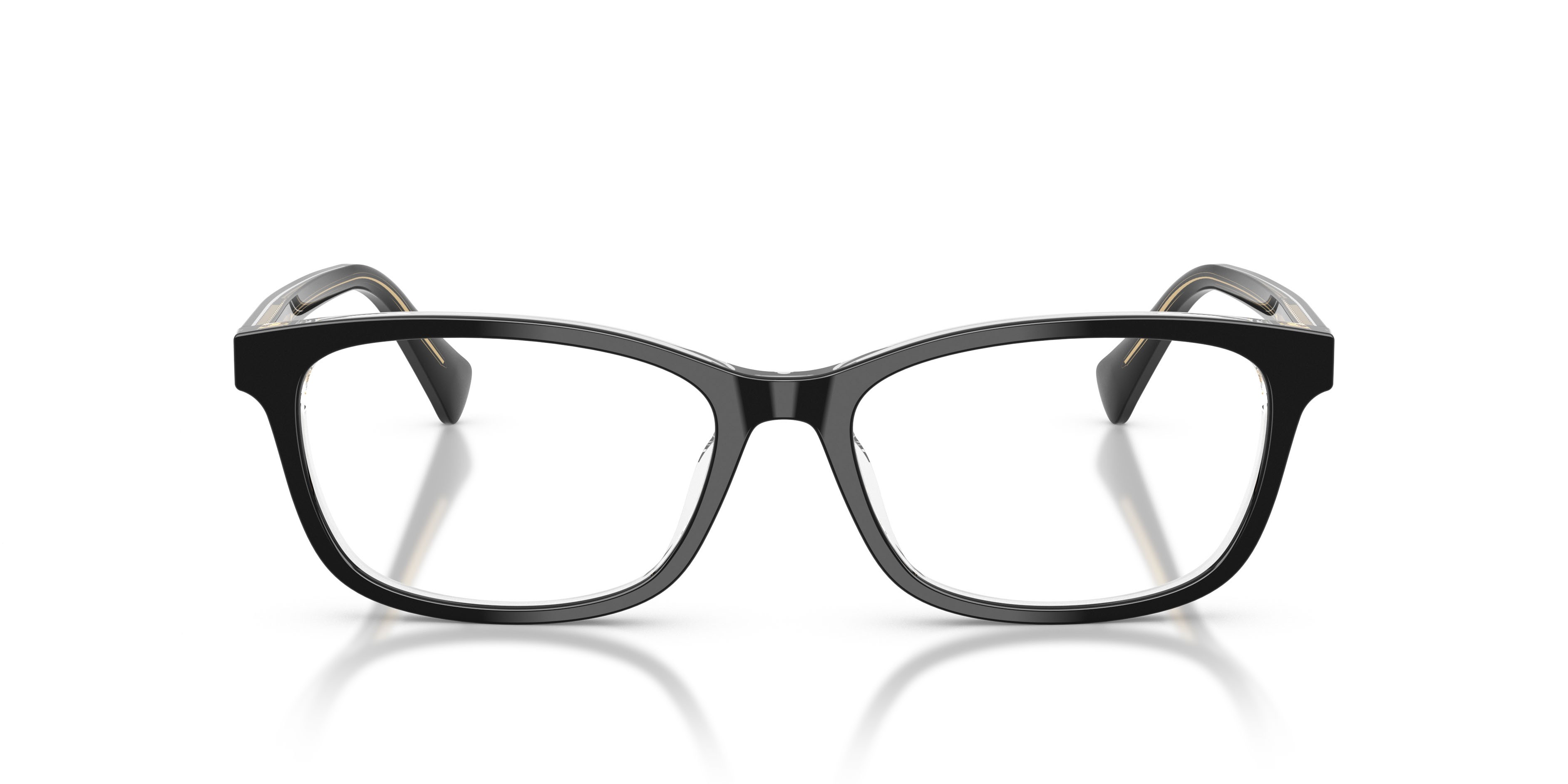 Eyeglasses Ralph RA 7194U (6297) color nero/trasparente shape rectangle lenses lente demo