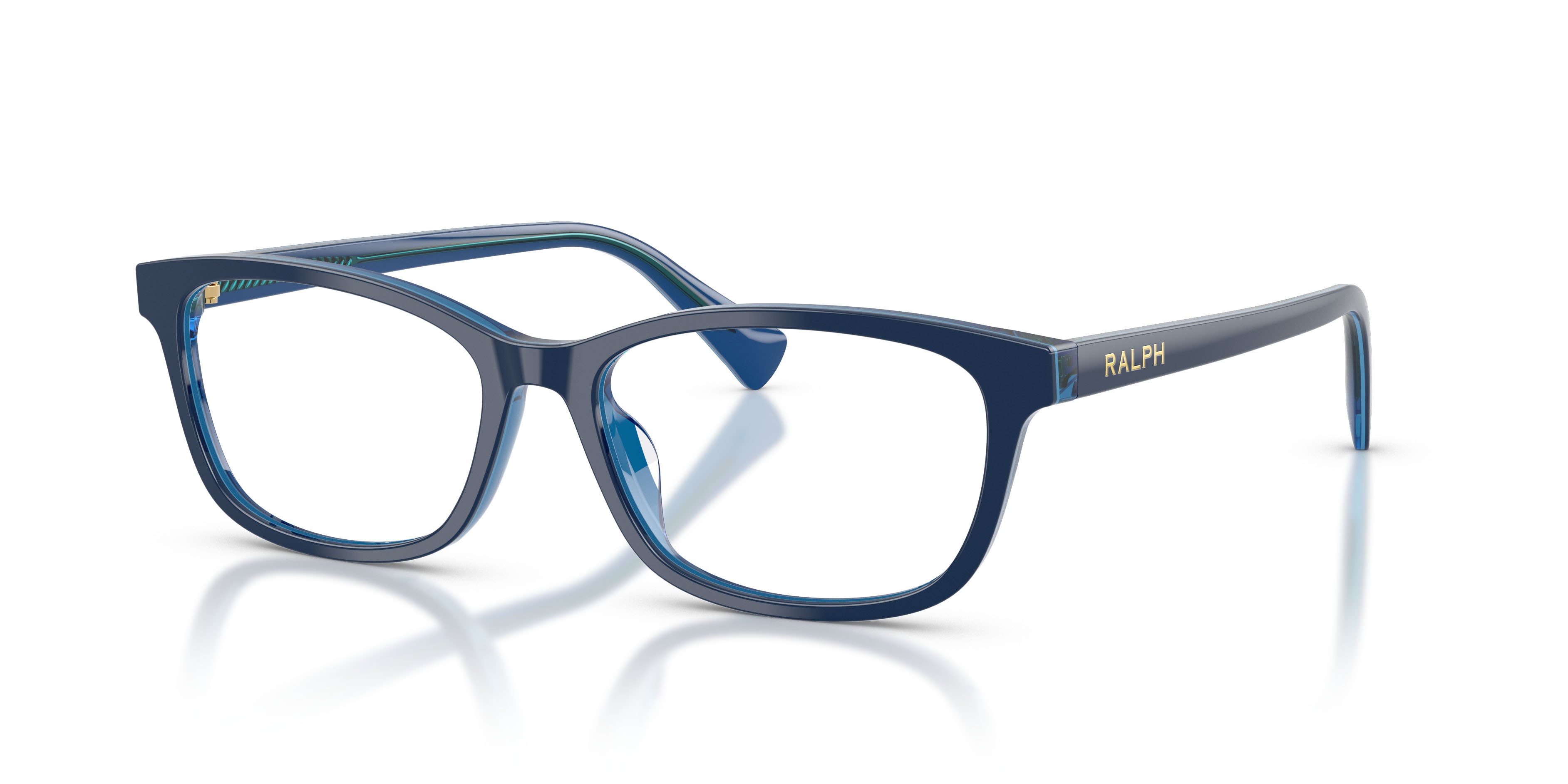Eyeglasses Ralph RA 7194U (6348) color blu trasparente shape rectangle lenses lente demo