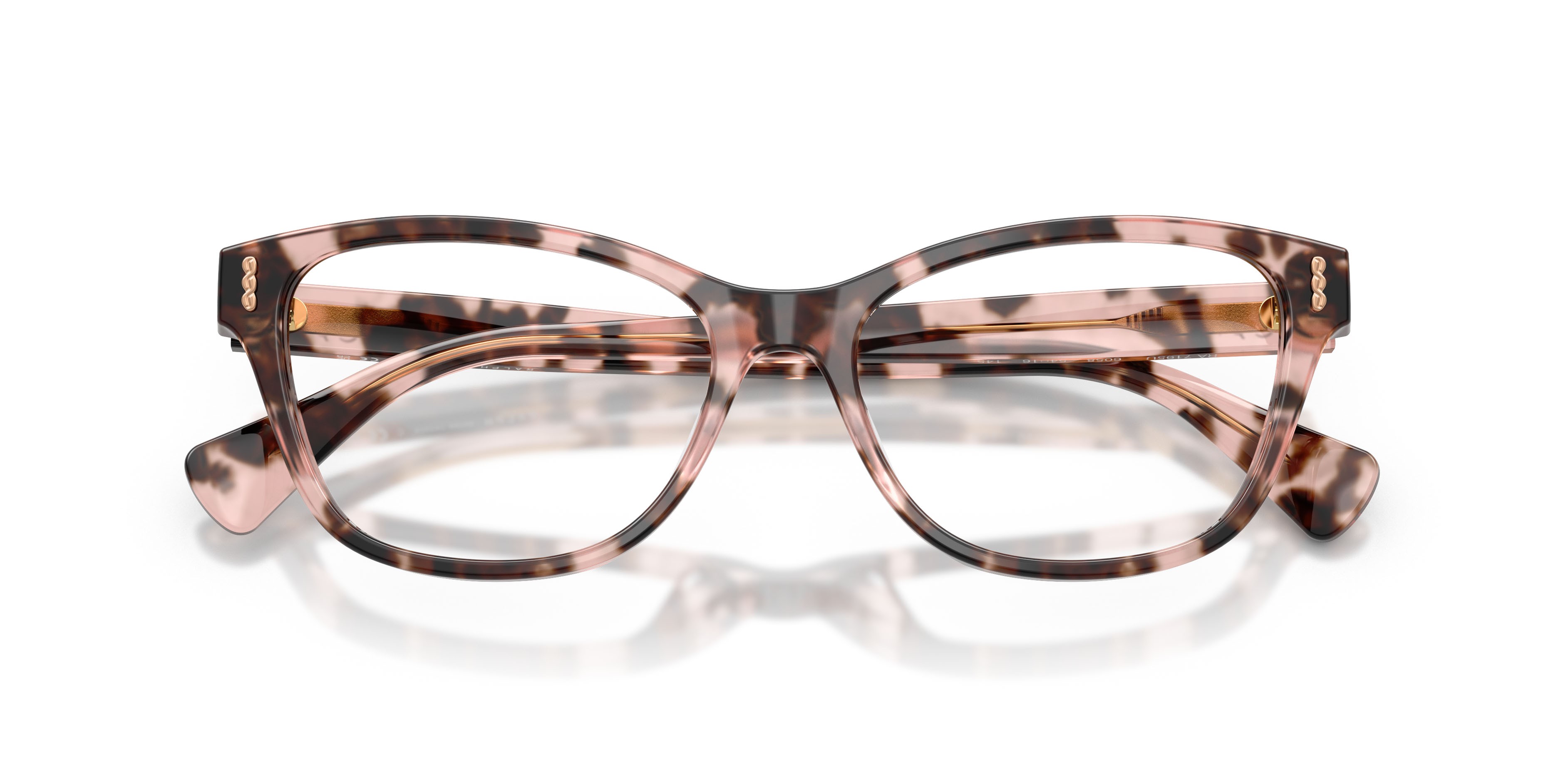 Eyeglasses Ralph RA 7195U (6058) color havana rosa shape rectangle lenses lente demo
