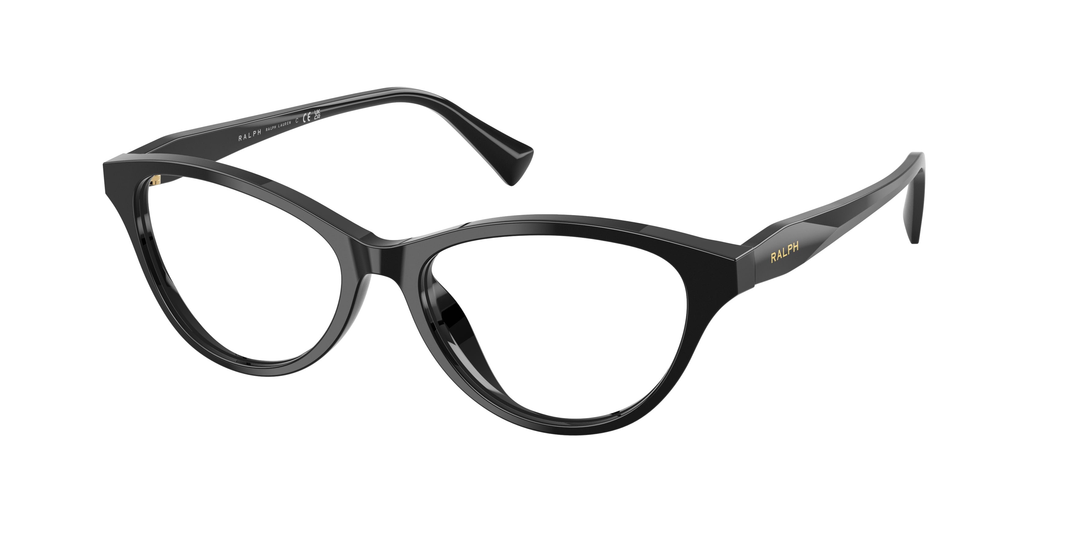 Eyeglasses Ralph RA 7197U (5001) color nero lucido shape cat eye lenses lente demo