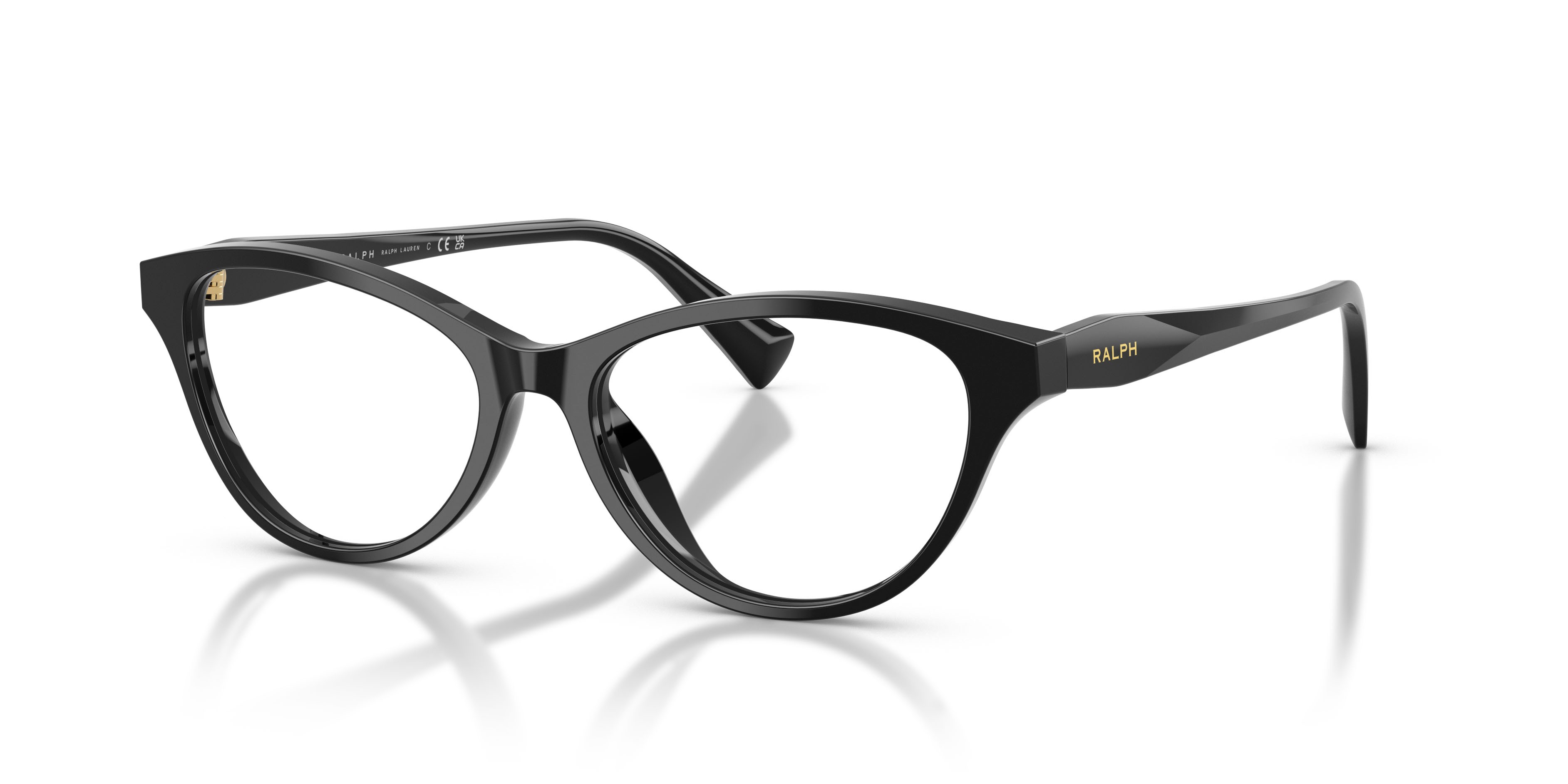 Eyeglasses Ralph RA 7197U (5001) color nero lucido shape cat eye lenses lente demo