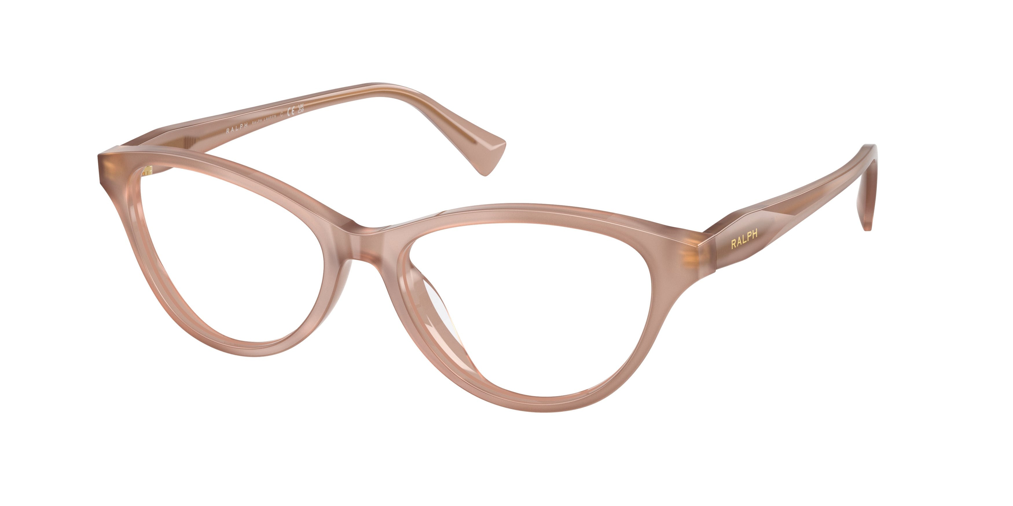 Eyeglasses Ralph RA 7197U (6114) color beige trasparente shape cat eye lenses lente demo