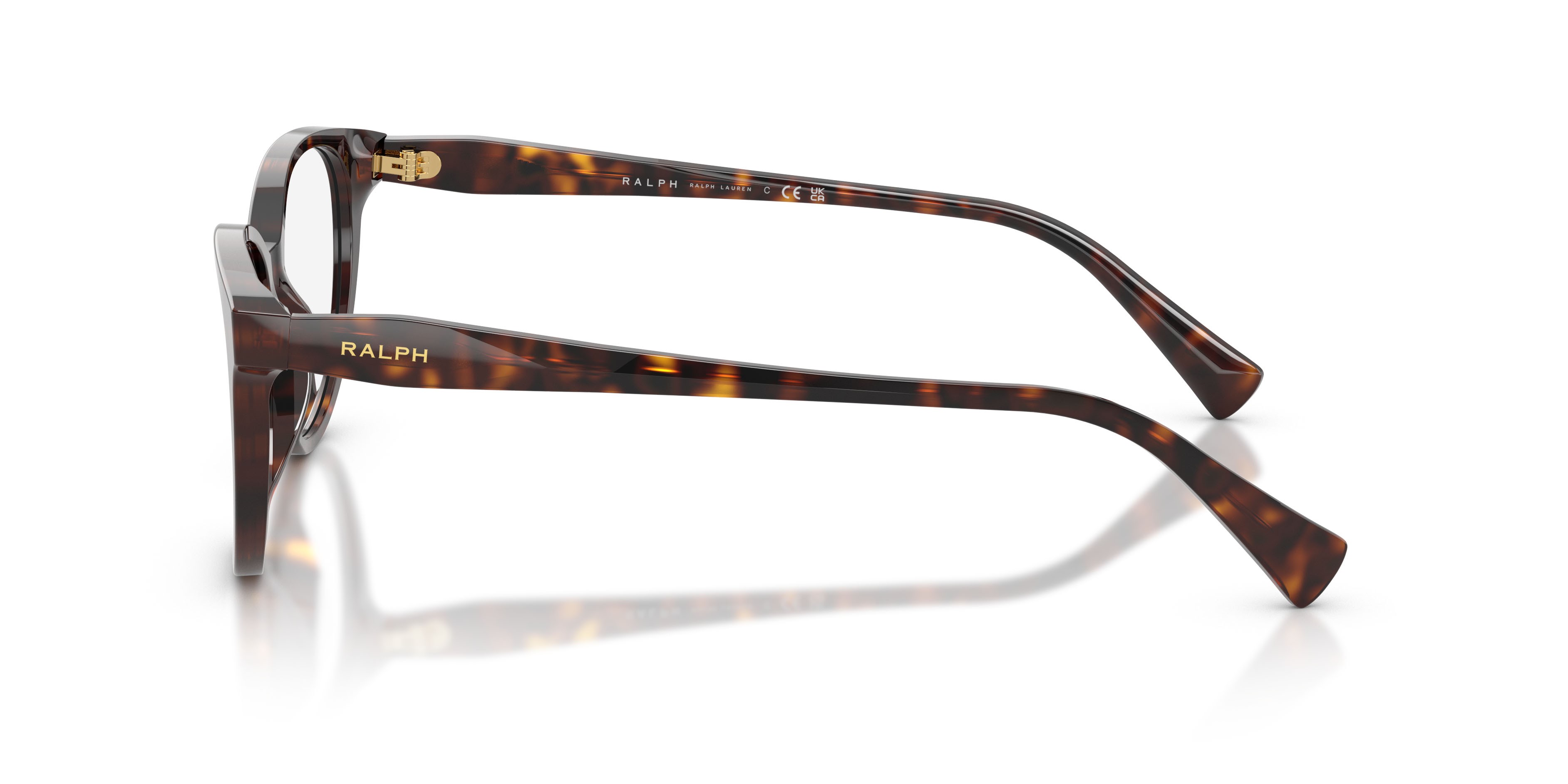 Eyeglasses Ralph RA 7198U (5003) color havana marrone scuro shape butterfly lenses lente demo