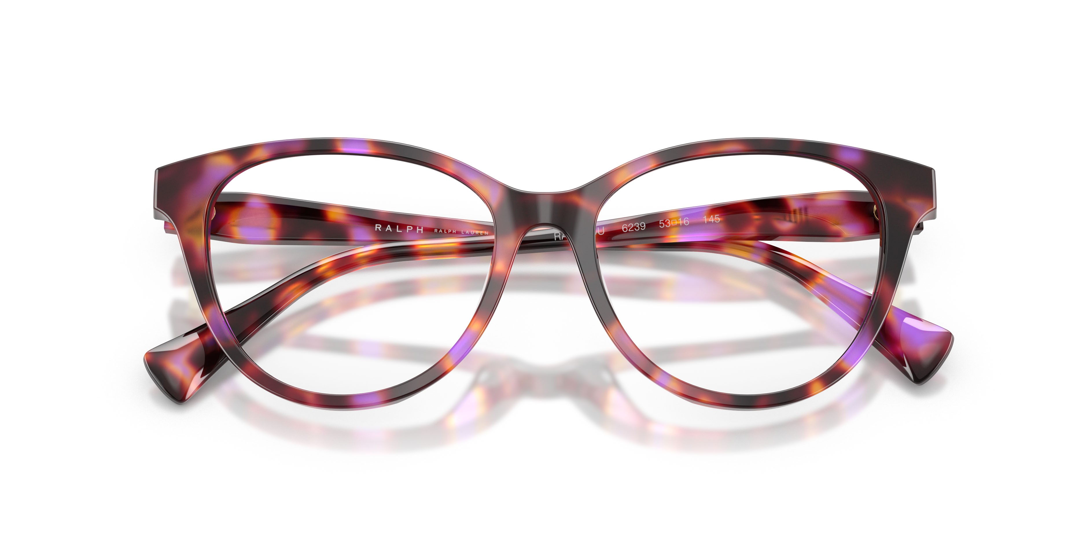 Occhiali da vista Ralph RA 7198U (6239) colore havana violetto forma farfalla lenti lente demo