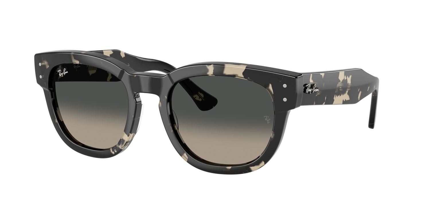 Occhiali da sole Ray-Ban Mega Hawkeye RB 0298S (133371) colore havana grigio forma quadrato lenti sfumato grigio
