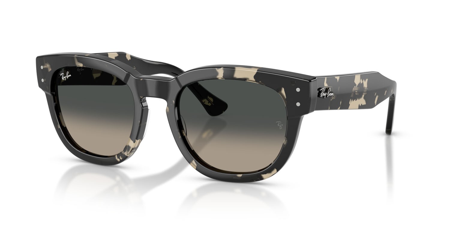 Occhiali da sole Ray-Ban Mega Hawkeye RB 0298S (133371) colore havana grigio forma quadrato lenti sfumato grigio