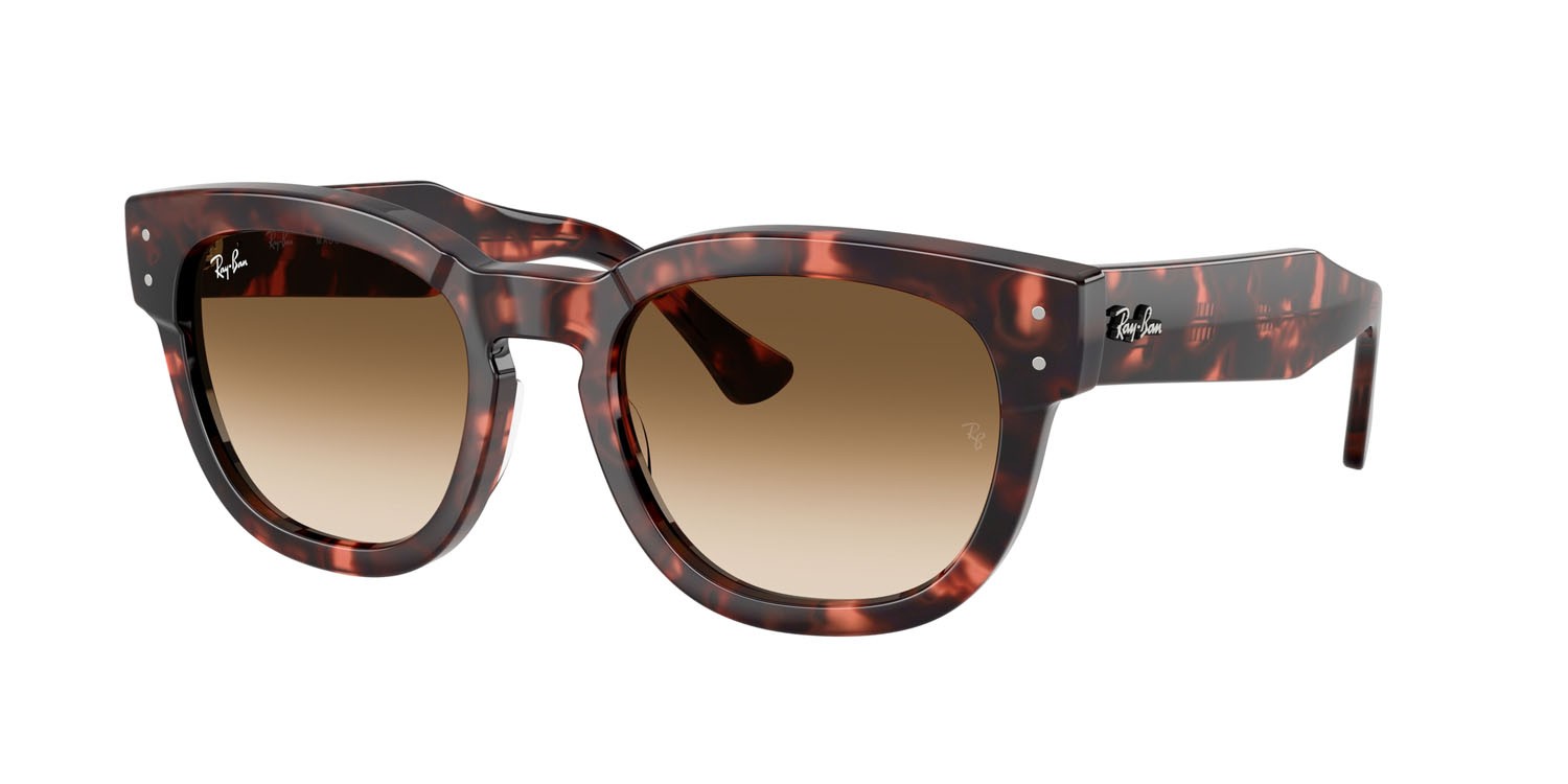 Sonnenbrillen Ray-Ban Mega Hawkeye RB 0298S (133451) farbe havana rosa form quadratisch gläser trasparente sfumato marrone