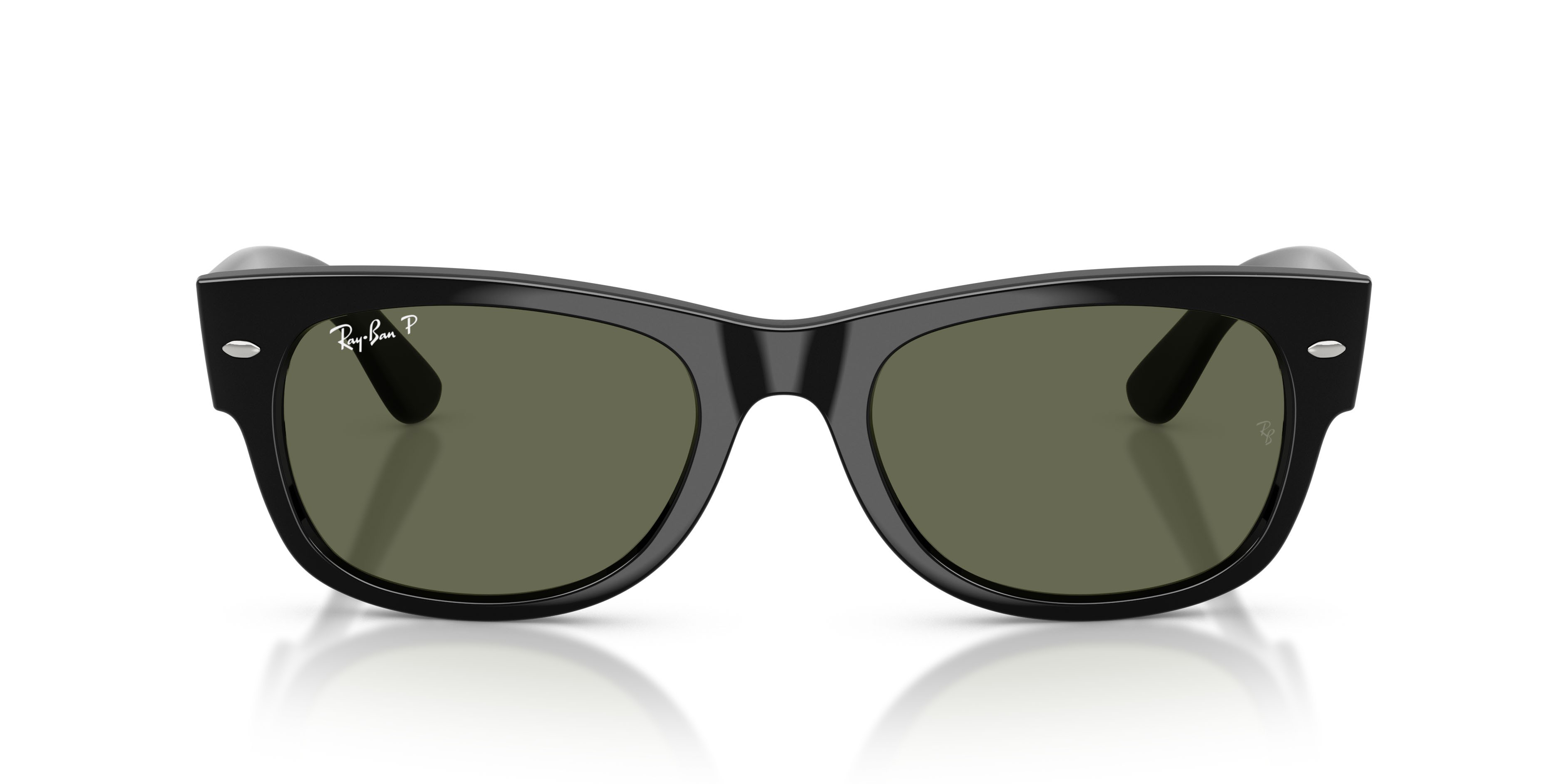 Sonnenbrillen Ray-Ban Mega Wayfarer II RB 0832S (901/58) farbe nero form quadratisch gläser polarizzata verde