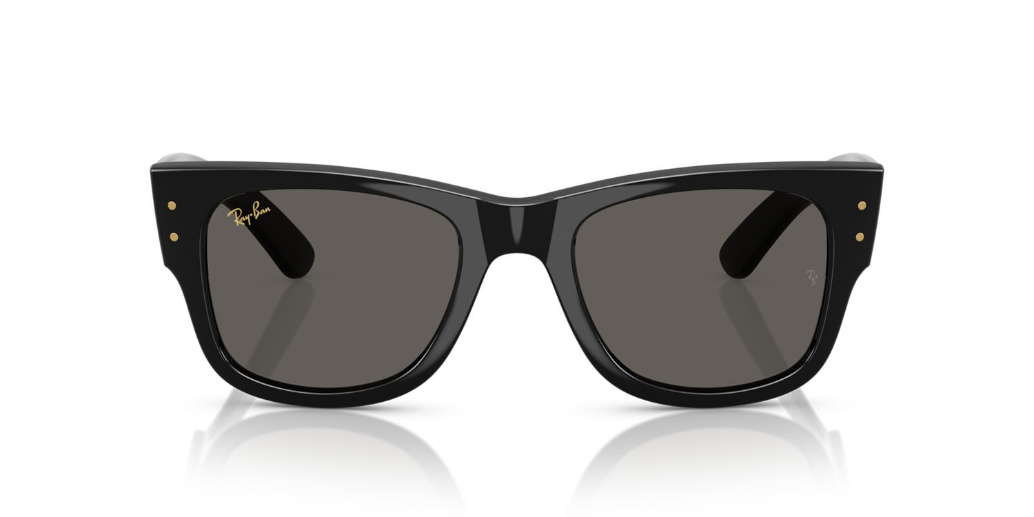 Occhiali da sole Ray-Ban Mega Wayfarer ASAP Rocky RB 0840S (6826J5) colore nero forma quadrato lenti nero assoluto