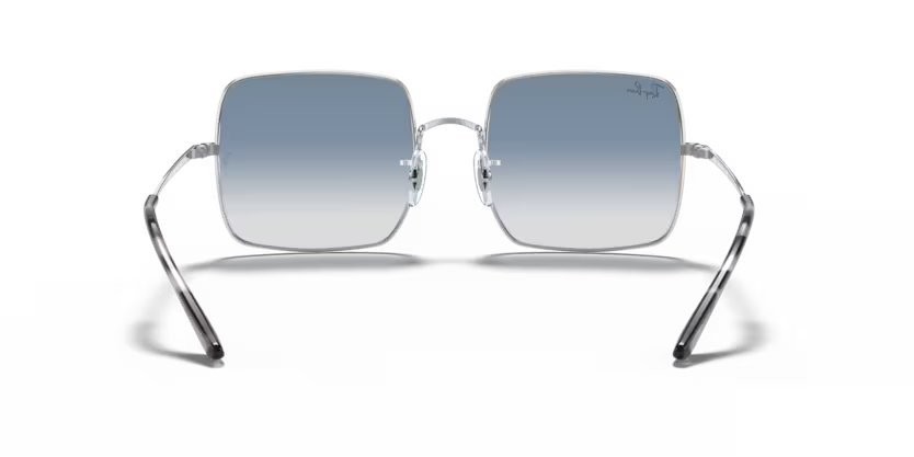 Occhiali da sole Ray-Ban Square RB 1971 (91493F) colore silver forma quadrato lenti clear gradient blue