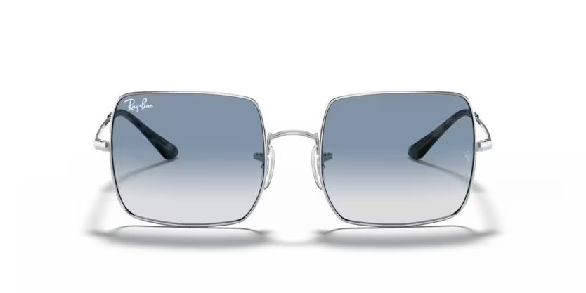 Occhiali da sole Ray-Ban Square RB 1971 (91493F) colore silver forma quadrato lenti clear gradient blue