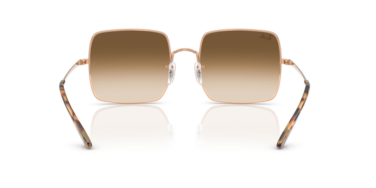 Occhiali da sole Ray-Ban Square RB 1971 (920251) colore rosegold forma quadrato lenti trasparente sfumato marrone