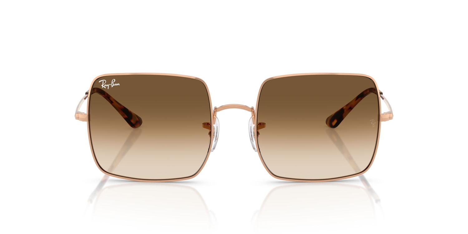 Occhiali da sole Ray-Ban Square RB 1971 (920251) colore rosegold forma quadrato lenti trasparente sfumato marrone