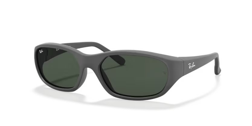 Sonnenbrillen Ray-Ban Daddy-o RB 2016 (W2578) farbe matte black form rechteckig gläser green
