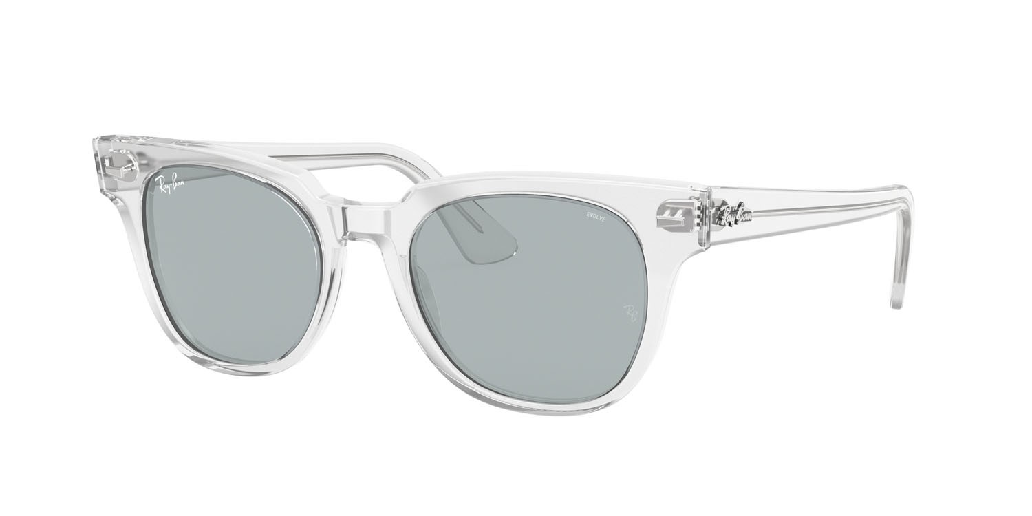 Sonnenbrillen Ray-Ban Meteor RB 2168 (912/I5) farbe trasparente form quadratisch gläser photocromic blue