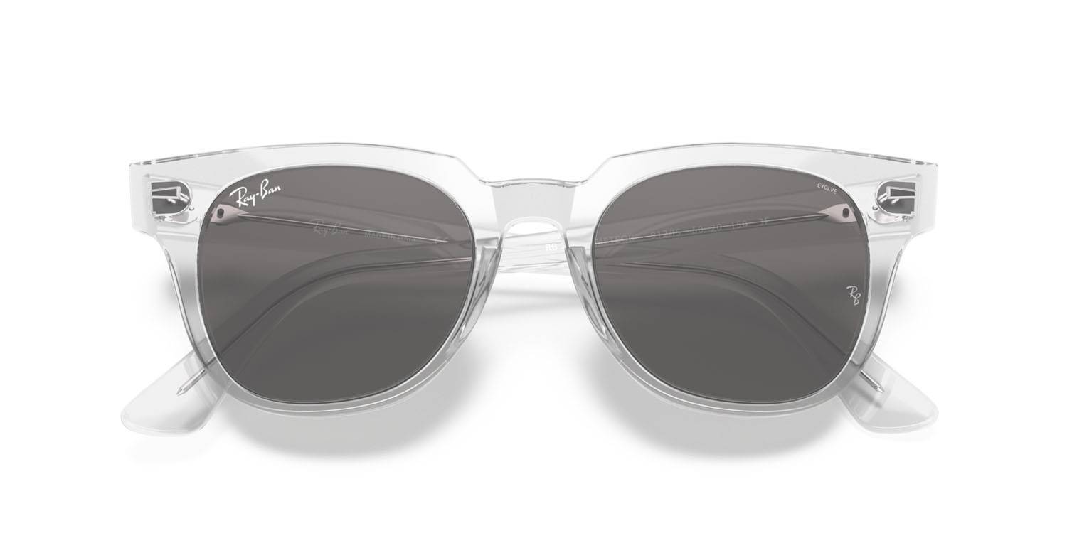 Sonnenbrillen Ray-Ban Meteor RB 2168 (912/I5) farbe trasparente form quadratisch gläser photocromic blue